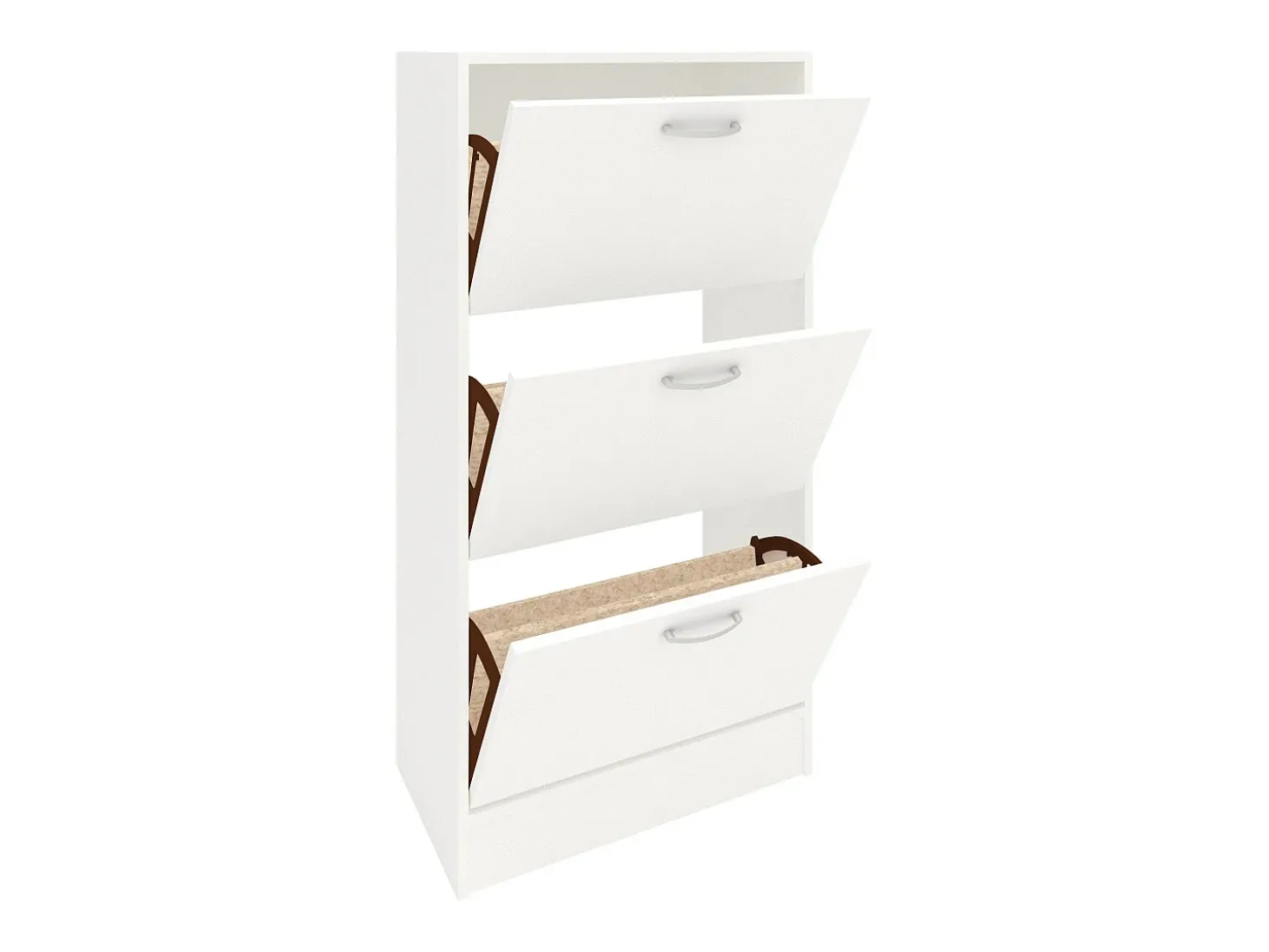 Sapateira Rin, 3 portas, branco, 63 x 30 x 120 cm
