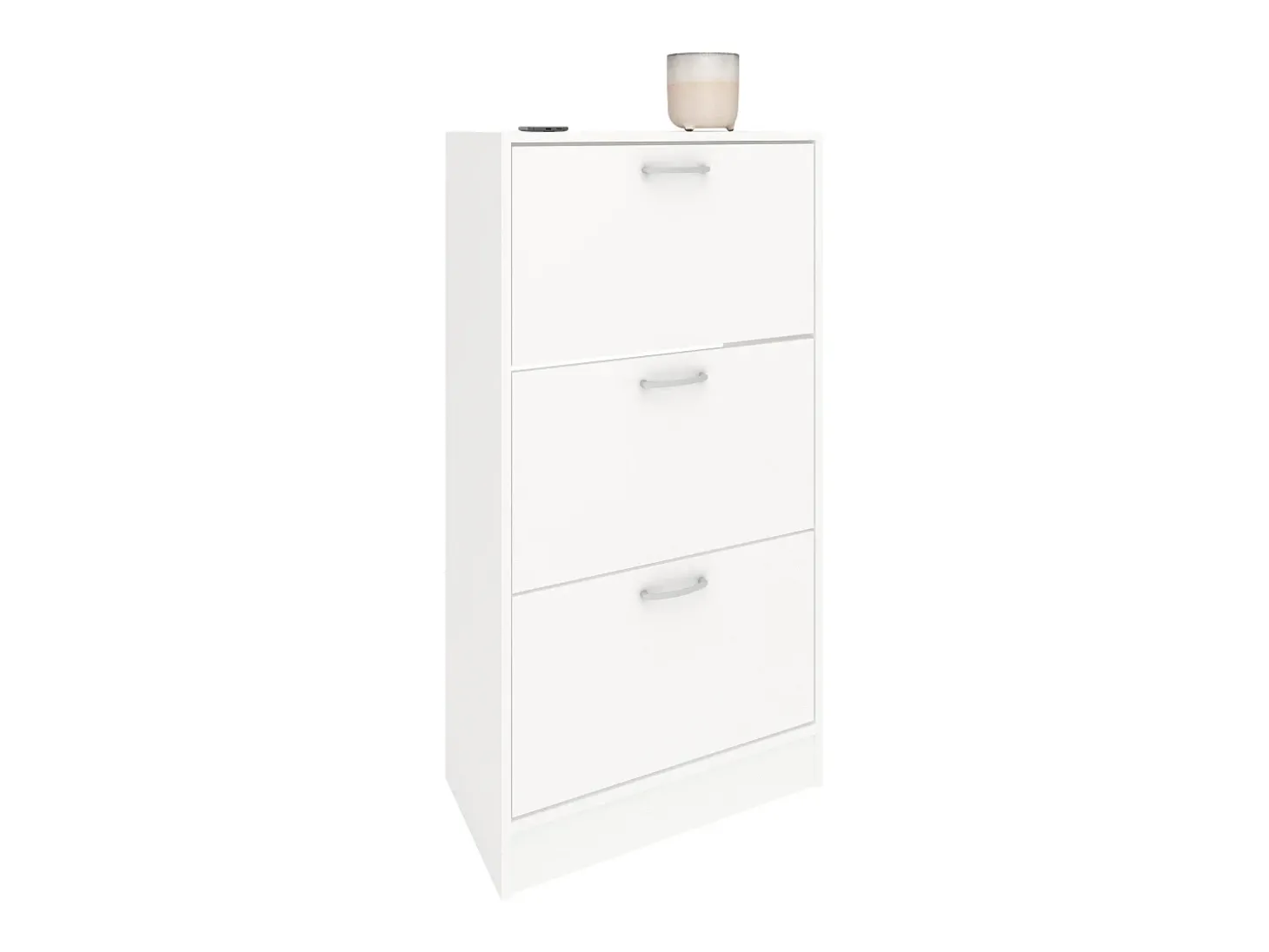 Sapateira Rin, 3 portas, branco, 63 x 30 x 120 cm