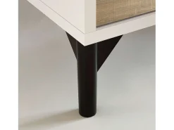 Sapateira Tokio 4 Portas 5 Prateleiras Carvalho Branco Fosco 101 cm