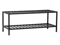Sapateira Vita, Preto, 34x79x32 cm, Kendra Home