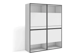 Sapateira, 120x35x145cm, Para quarto, dormitório, Armário de Sapatos, Branco