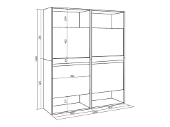 Sapateira, 120x35x145cm, Para quarto, dormitório, Armário de Sapatos, Cimento