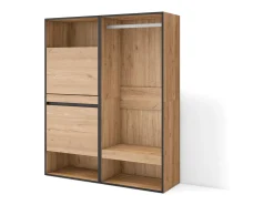 Sapateira, 120x35x145cm, Para quarto, dormitório, Roupeiro aberto, Carvalho