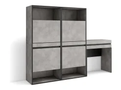 Sapateira, 190x35x145cm, Para quarto, dormitório, Toucador, Cimento