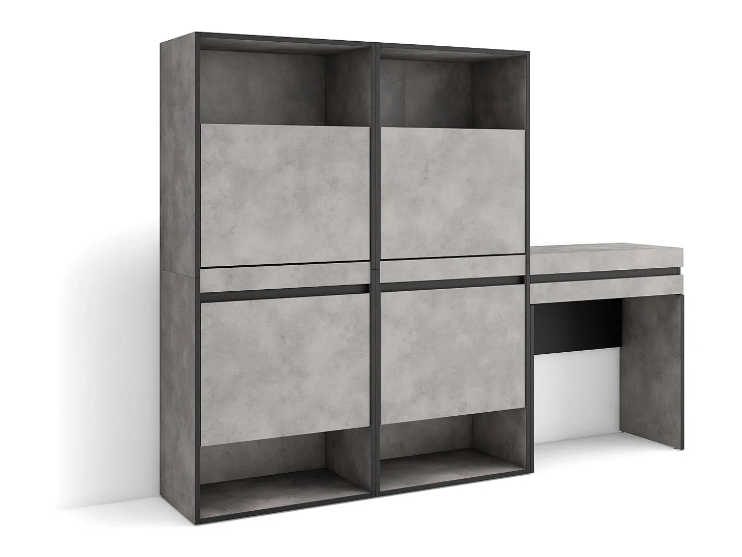 Sapateira, 190x35x145cm, Para quarto, dormitório, Toucador, Cimento