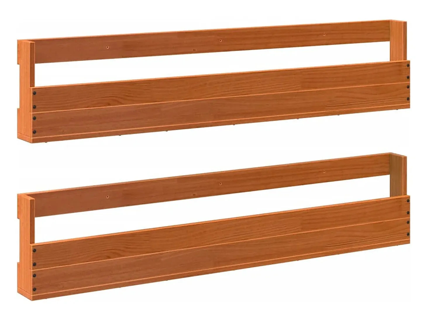 Sapateiras parede 2 pcs 110x8,5x23,5 cm pinho maciço castanho PT615068