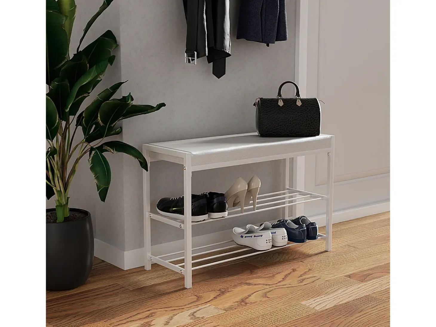 Schuhbank branco 80x30x52 borneo