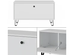 Schuhbank branco 80x35.1x46 siri