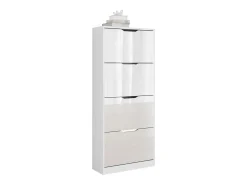 Schuhkipper branco/branco brilhante 59x22x137 luca