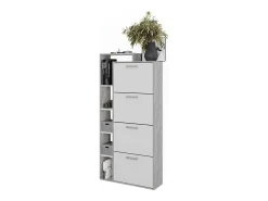 Schuhkipper branco/concreto 80x24.2x166.1 orlando