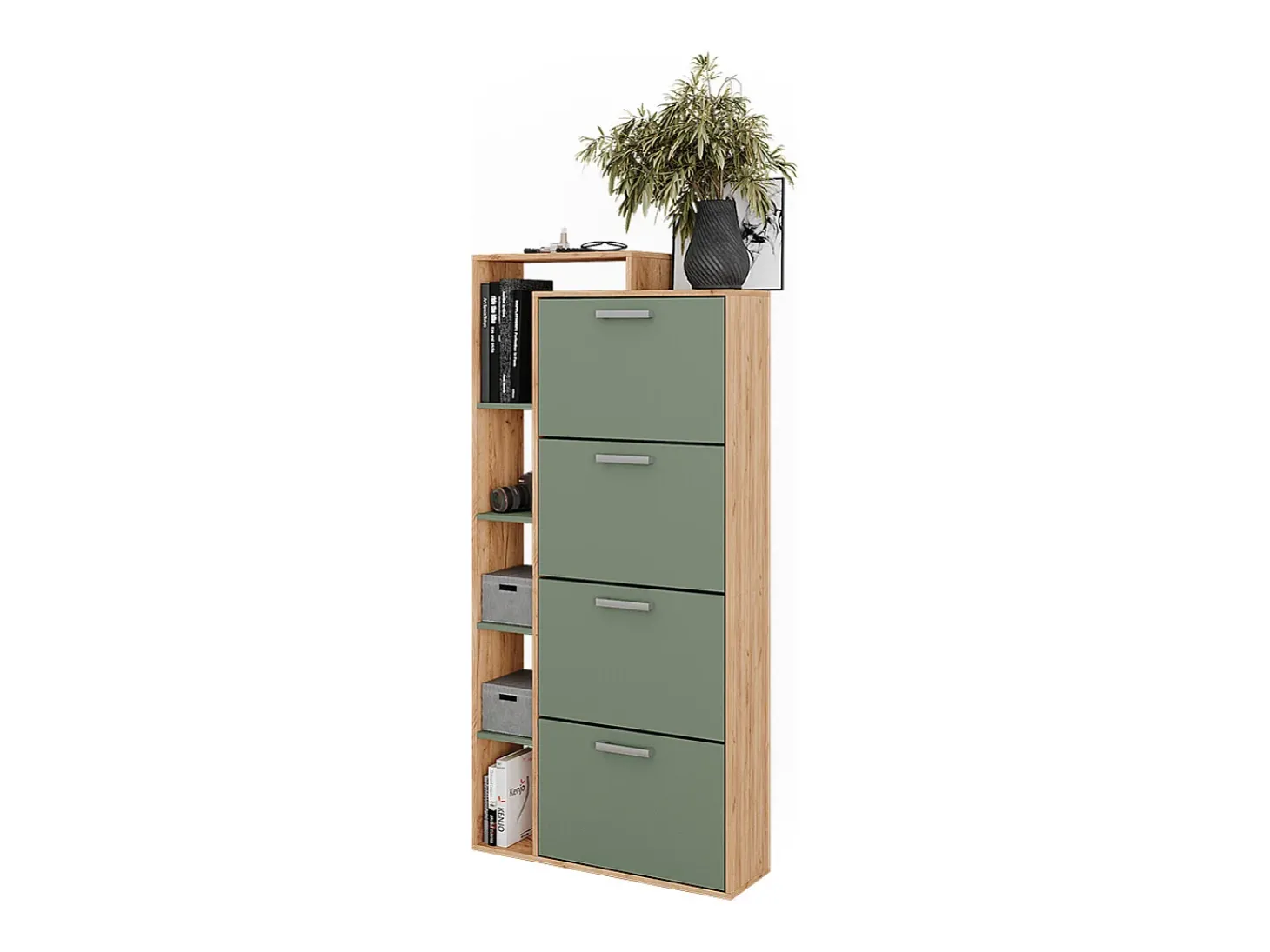 Schuhkipper carvalho/verde goldkraft 80x24.2x166.1 orlando
