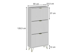 Schuhschrank branco 60x23.5x128.5 helge