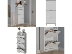 Schuhschrank branco 60x23.5x145 helge