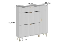 Schuhschrank branco 108x23.5x107.5 helge