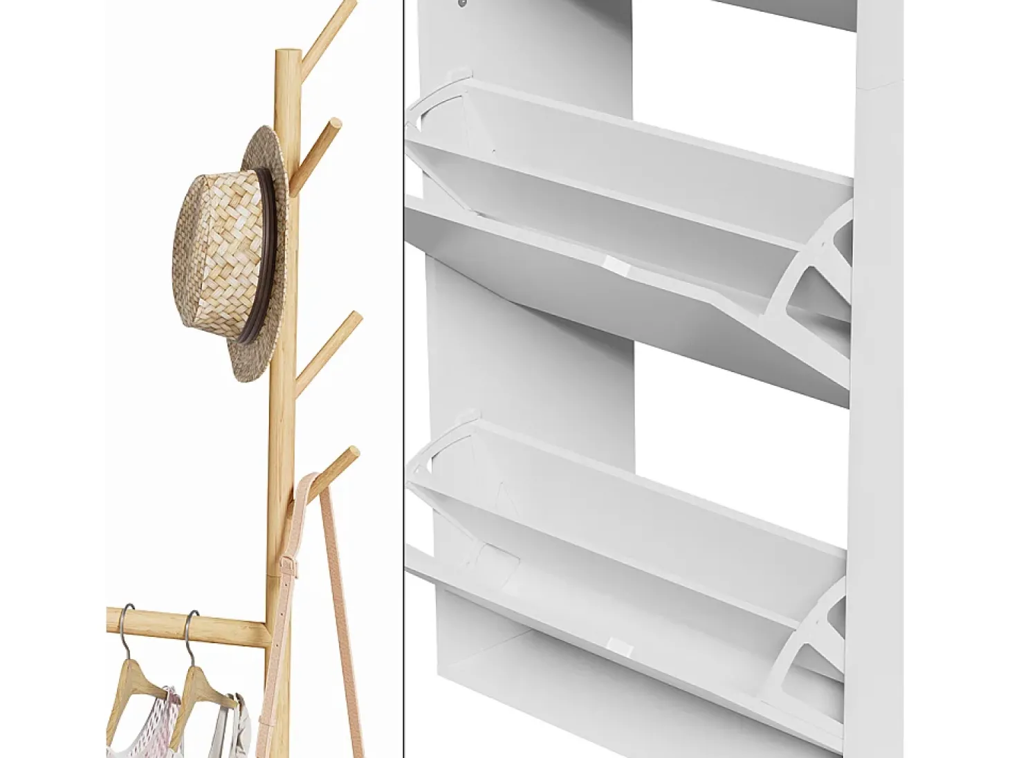 Schuhschrank branco 90x30x181.5 ivo