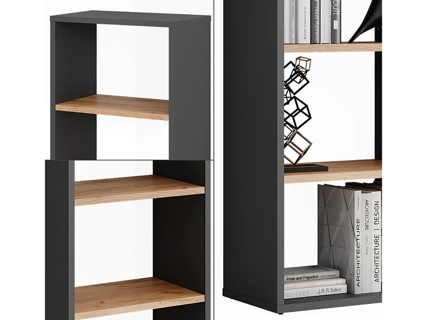 Schuhschrank carvalho antracite/goldkraft 40x24x80.1 orlando