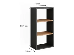 Schuhschrank carvalho antracite/goldkraft 40x24x80.1 orlando