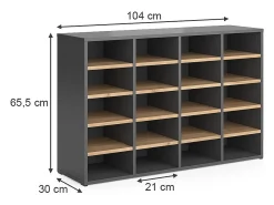 Schuhschrank carvalho goldkraft 104x33x65.5 lysander