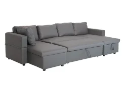 SCOTT 4 lugares sofá-cama panorâmico cinzento