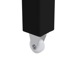 Secretária consola extensível com 2 gavetas preto e efeito mármore branco - LOAVIA