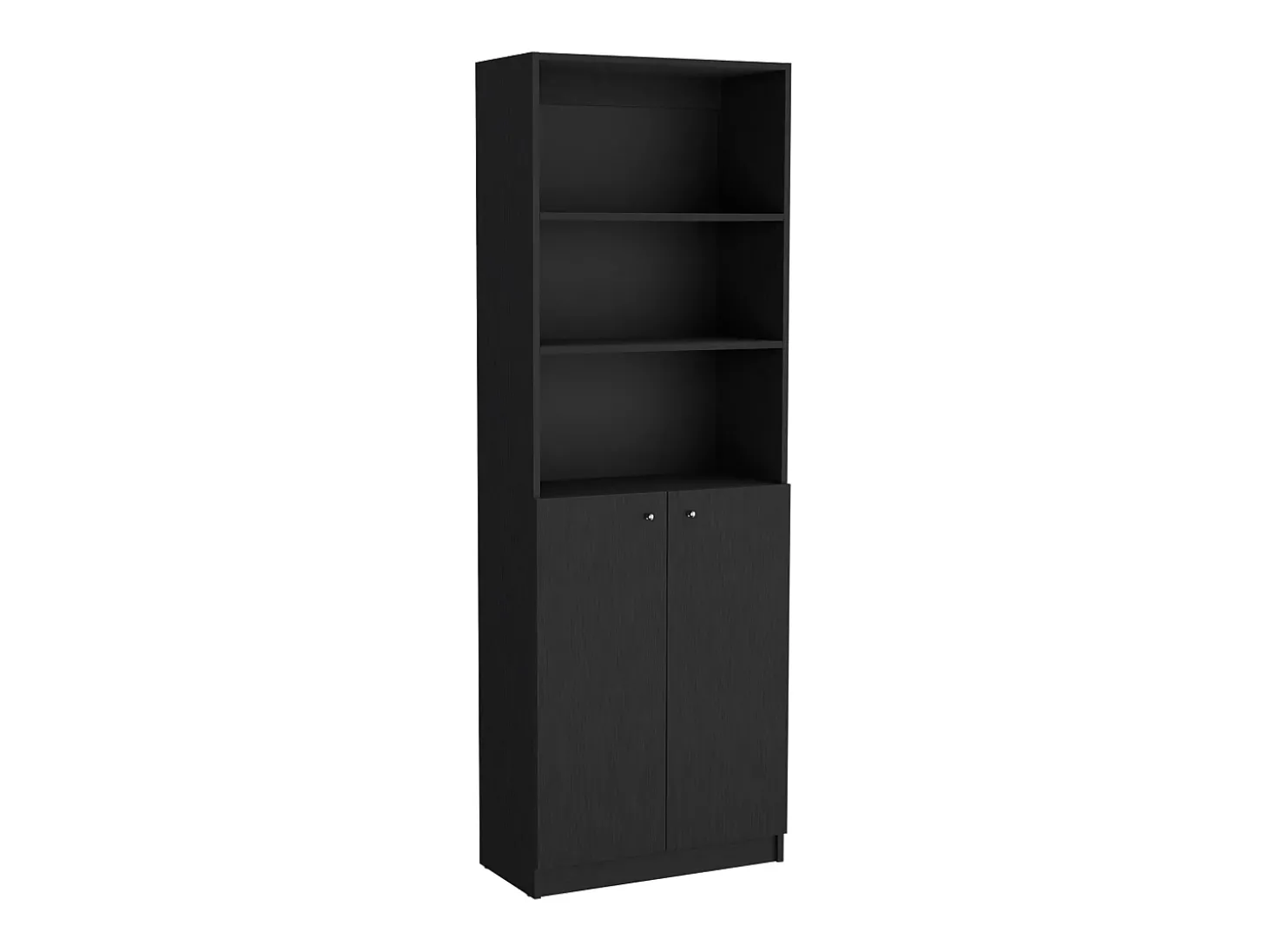 Set Triplo de Bibliotecas Munds Concept: Organização Inteligente, Estantes Abertos e Elegância Minimalista em um Só Conjunto