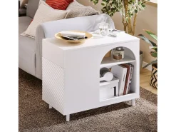 SoBuy armário baixo, Armário com rodas, armário multifuncional FBT135-W
