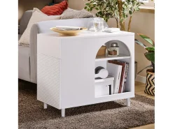 SoBuy armário baixo, Armário com rodas, armário multifuncional FBT135-W