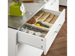 SoBuy armário de cozinha, carrinho de cozinha, carrinho de cozinha com rodas FKW117-W