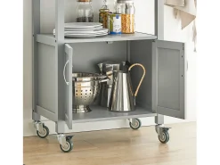 SoBuy armário de cozinha, carrinho de cozinha, carrinho de cozinha com rodas FKW22-HG