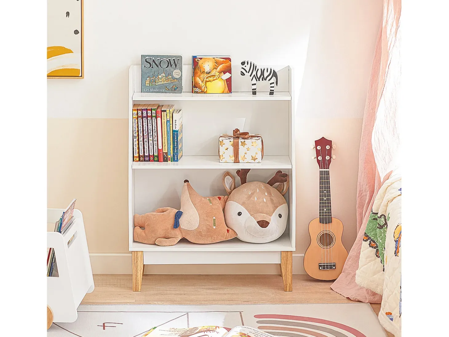 SoBuy armário de criança, armário de livros infantis, armário infantil KMB47-W