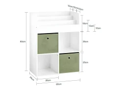 SoBuy armário de criança, armário de livros infantis, armário infantil KMB79-W