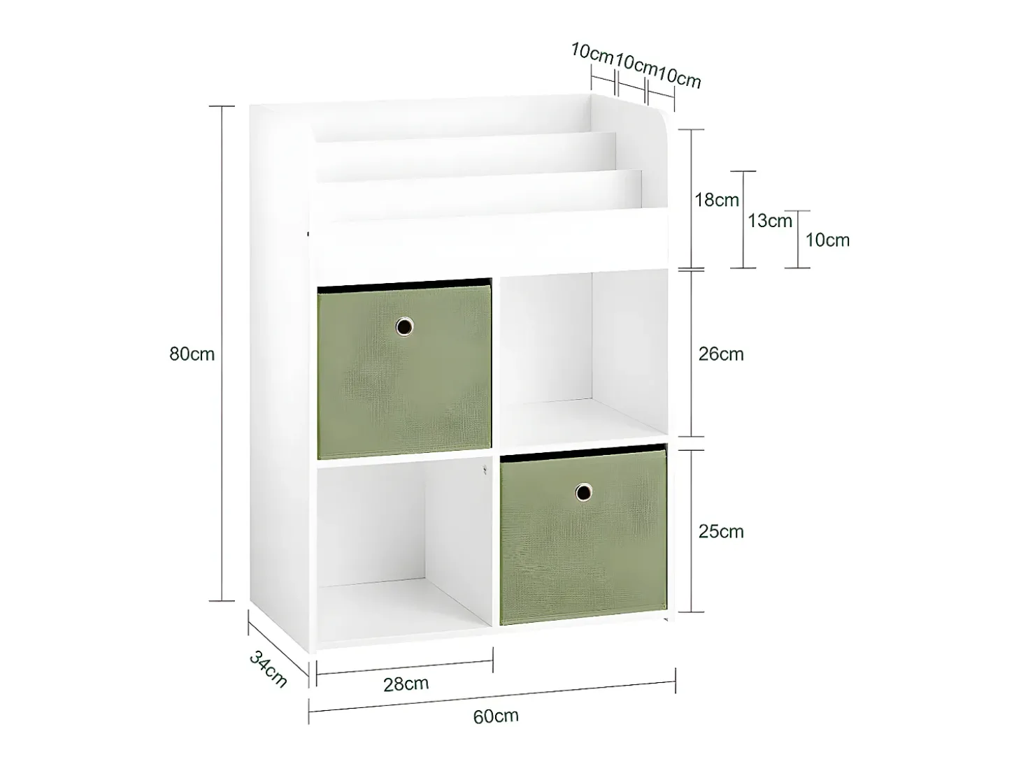 SoBuy armário de criança, armário de livros infantis, armário infantil KMB79-W