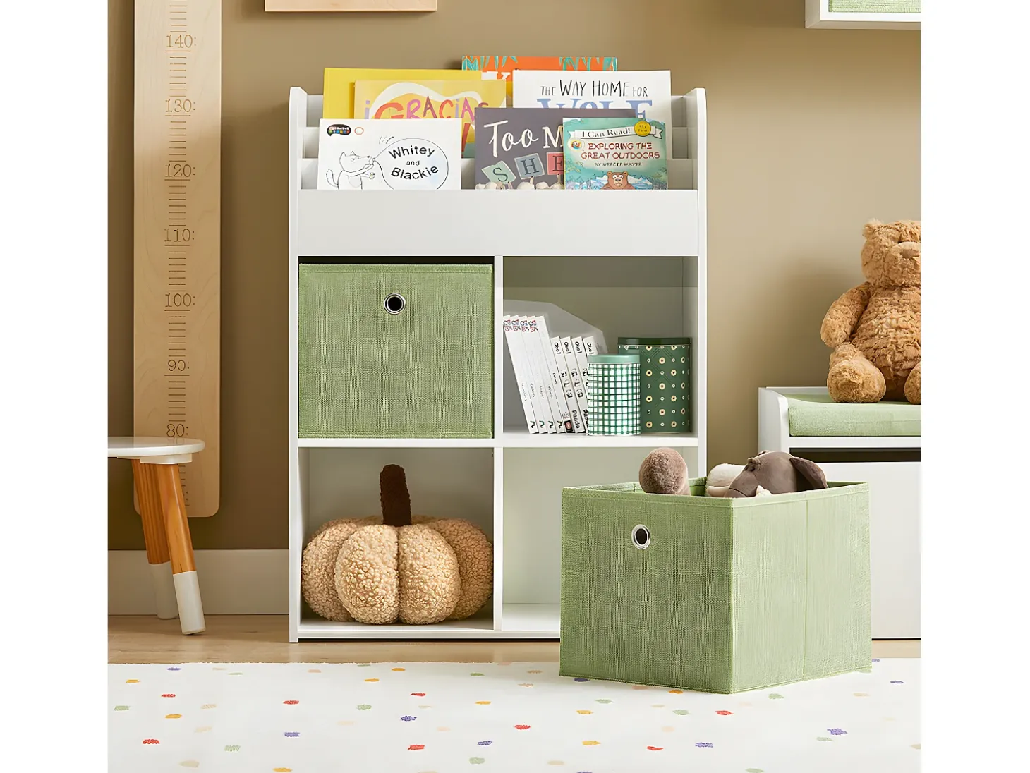SoBuy armário de criança, armário de livros infantis, armário infantil KMB79-W