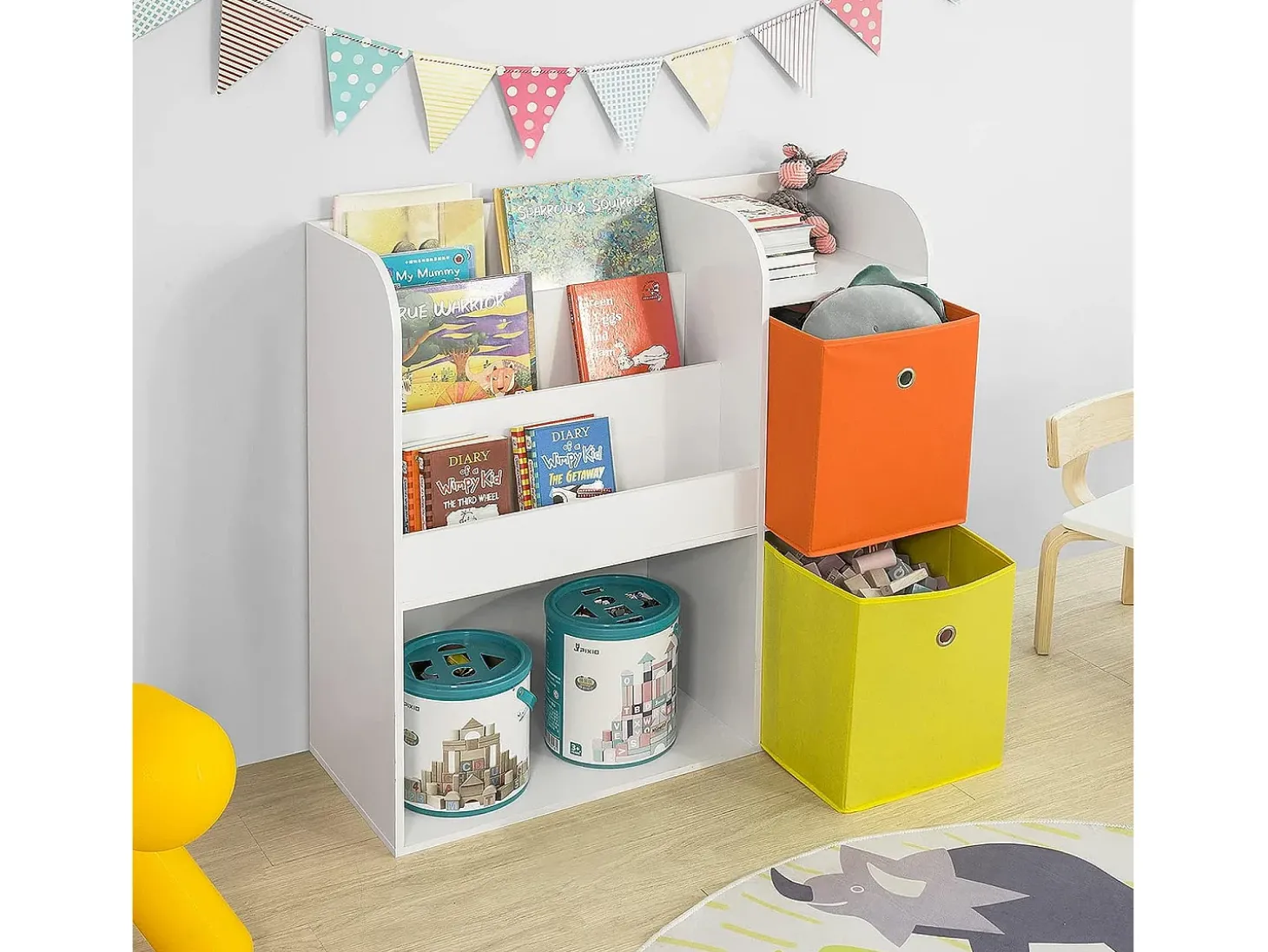 SoBuy armário de criança, armário de livros infantis, armário infantil KMB37-W