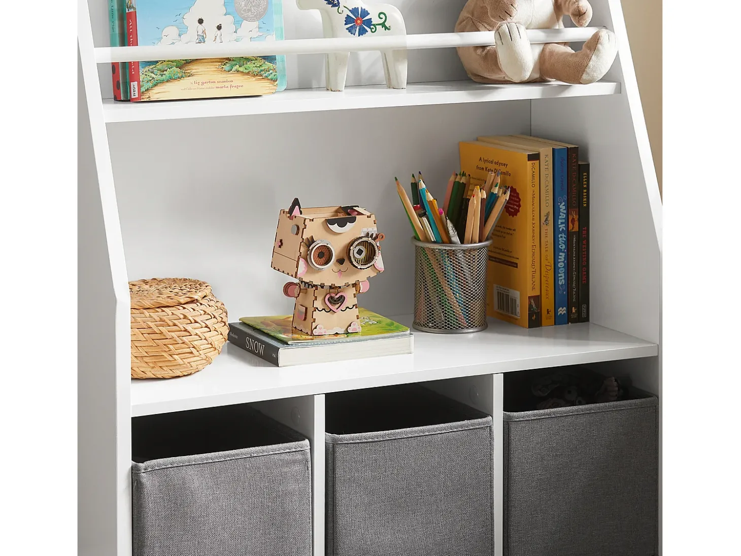 SoBuy armário de criança, armário de livros infantis, armário infantil KMB34-W