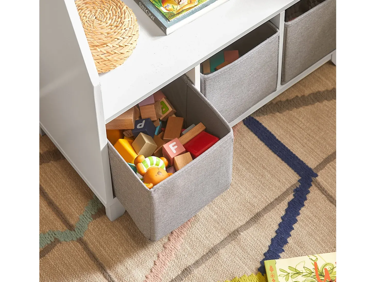 SoBuy armário de criança, armário de livros infantis, armário infantil KMB34-W