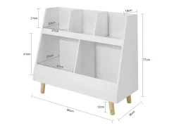 SoBuy armário de criança, armário de livros infantis, armário infantil KMB19-W