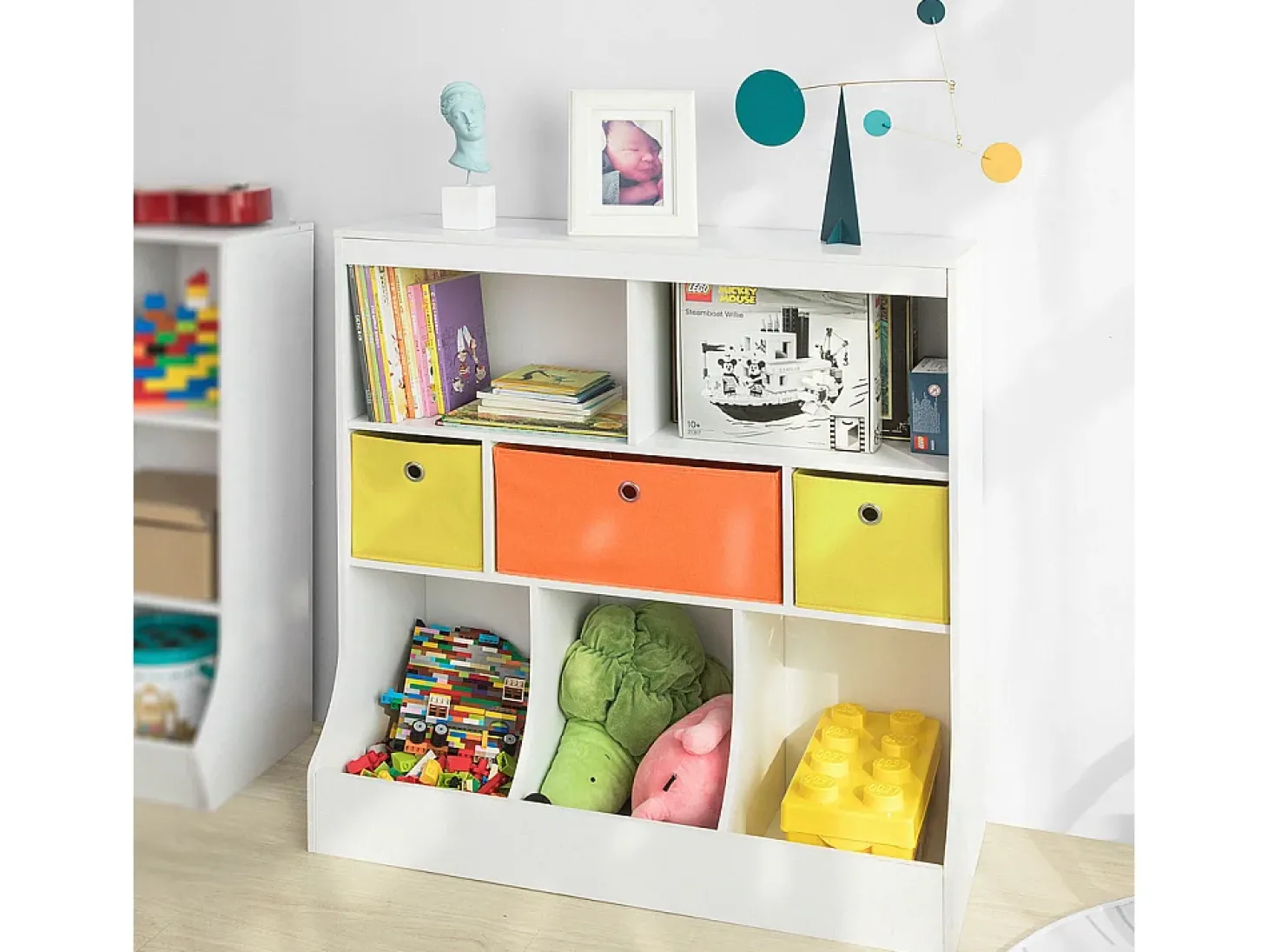 SoBuy armário de criança, armário de livros infantis, armário infantil KMB26-W