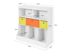 SoBuy armário de criança, armário de livros infantis, armário infantil KMB26-W