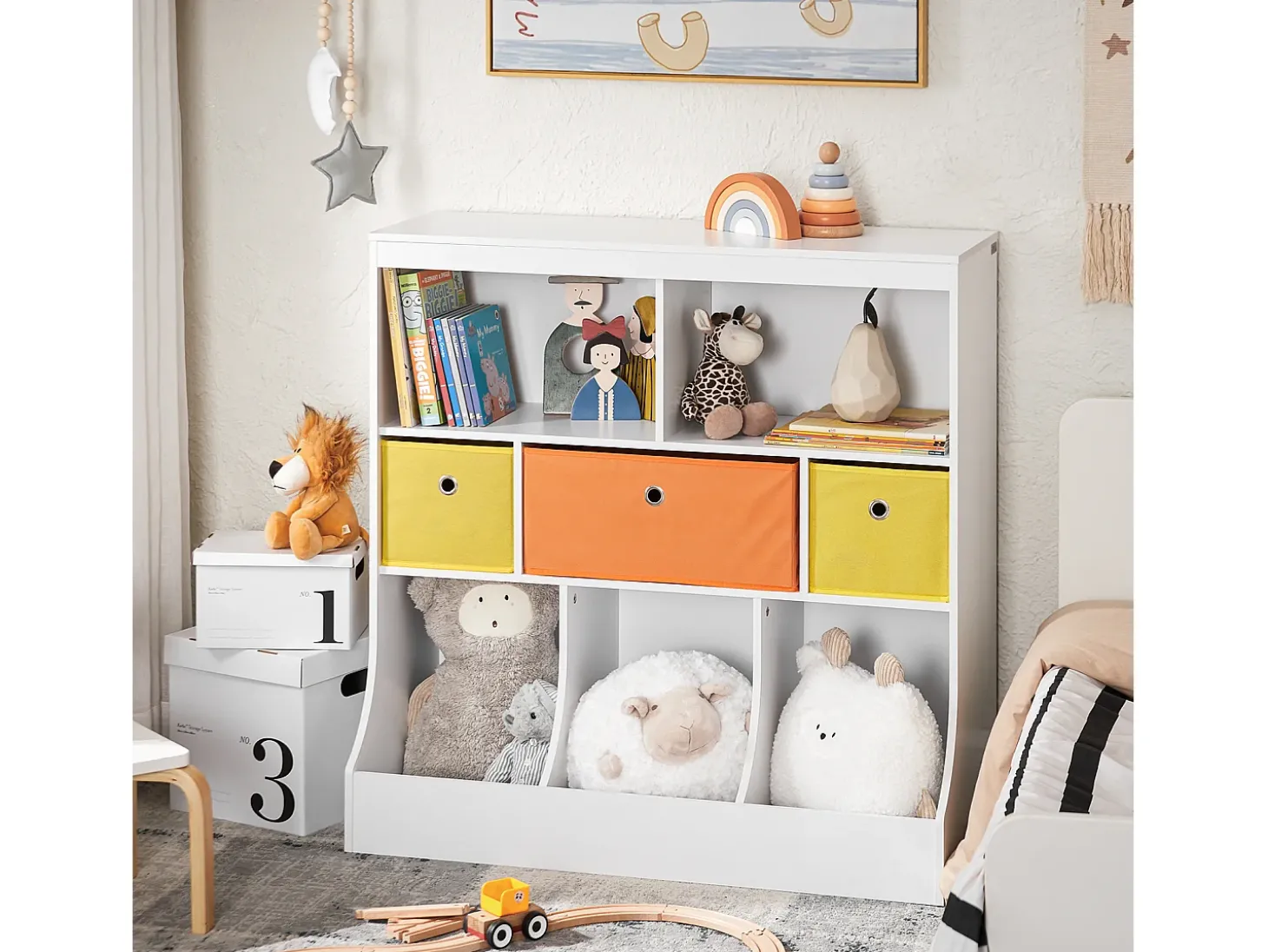 SoBuy armário de criança, armário de livros infantis, armário infantil KMB26-W