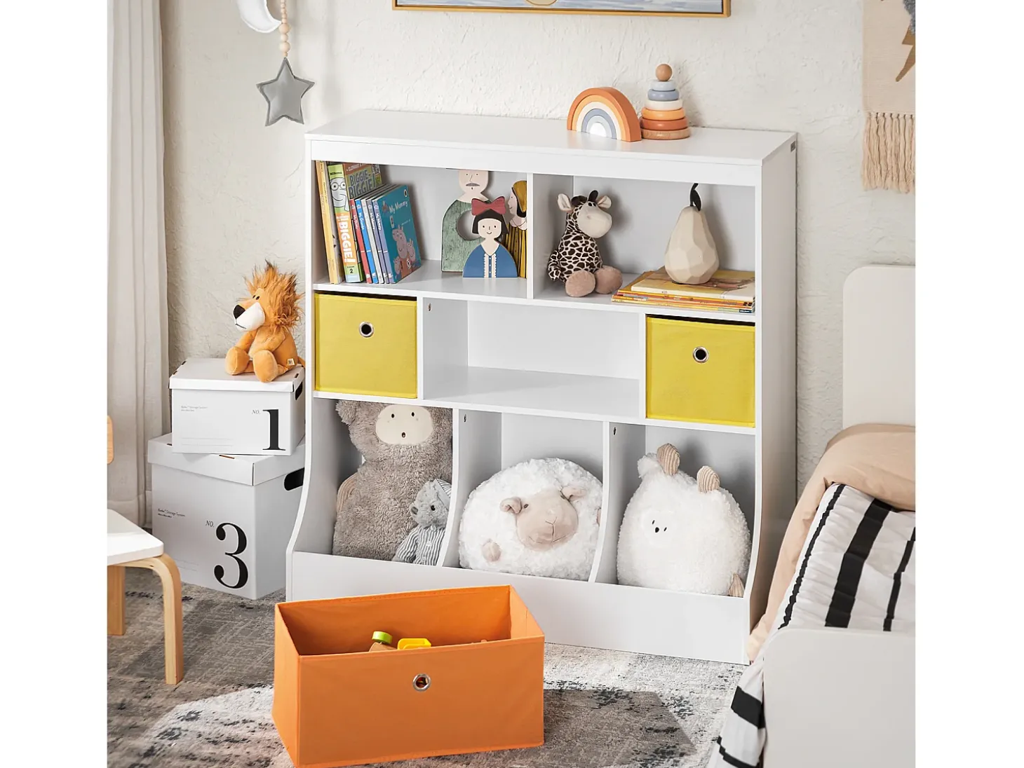 SoBuy armário de criança, armário de livros infantis, armário infantil KMB26-W