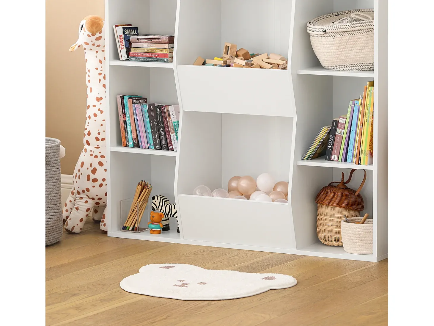 SoBuy armário de criança, armário de livros infantis, armário infantil KMB55-W