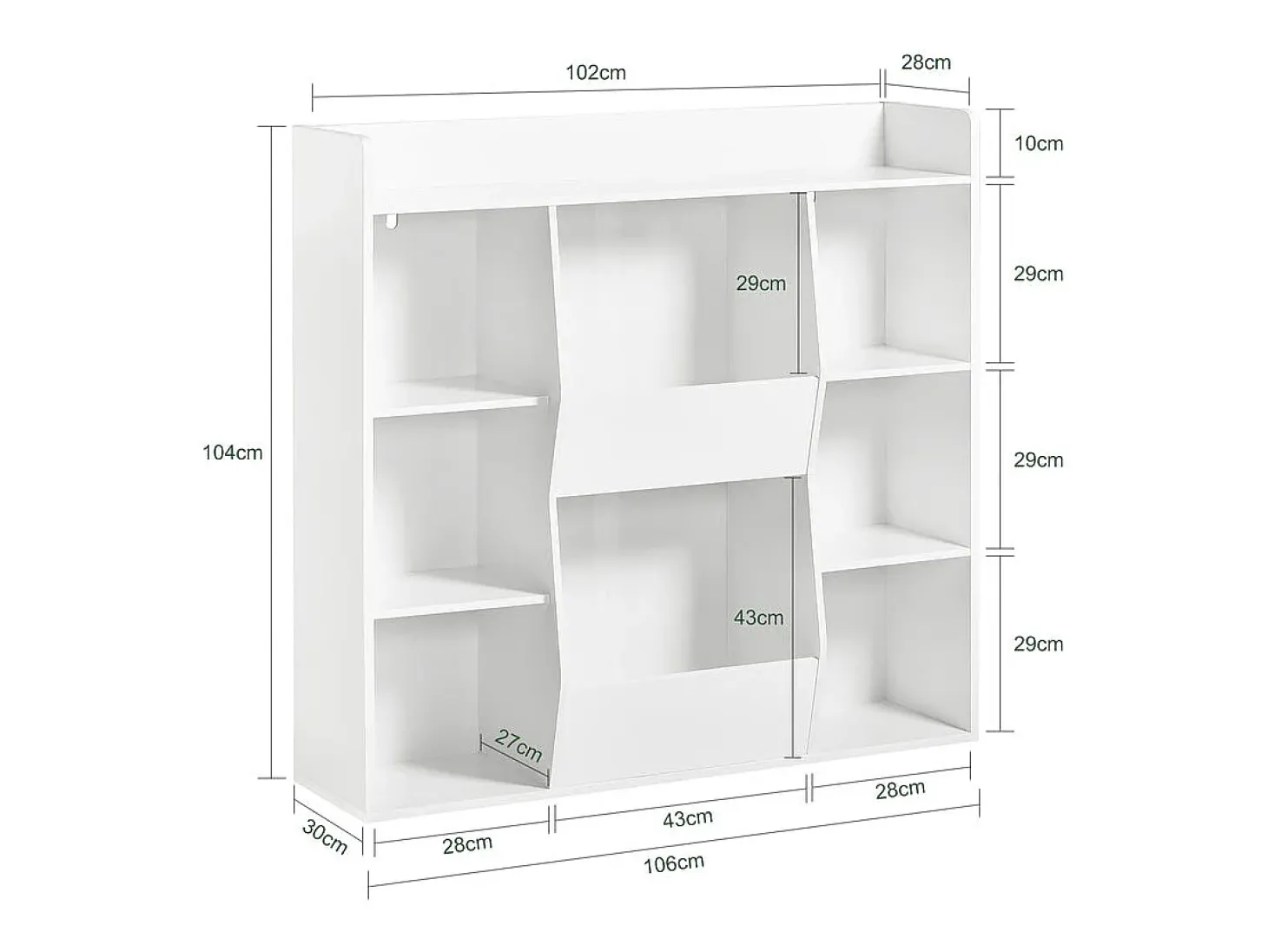 SoBuy armário de criança, armário de livros infantis, armário infantil KMB55-W