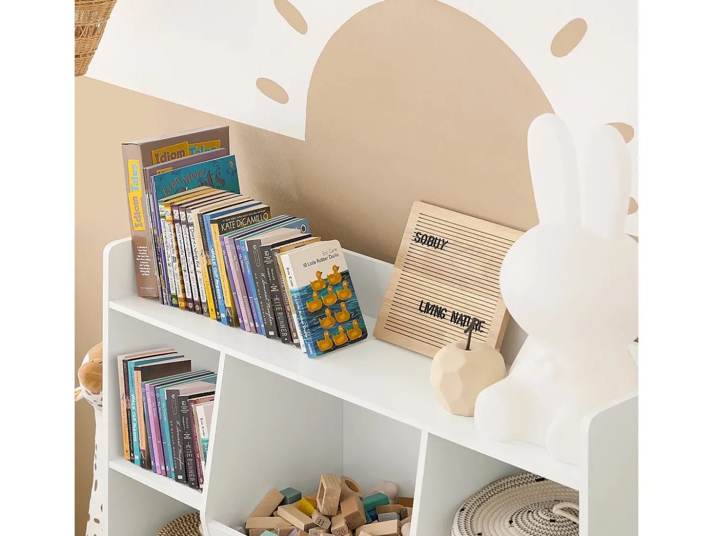 SoBuy armário de criança, armário de livros infantis, armário infantil KMB55-W