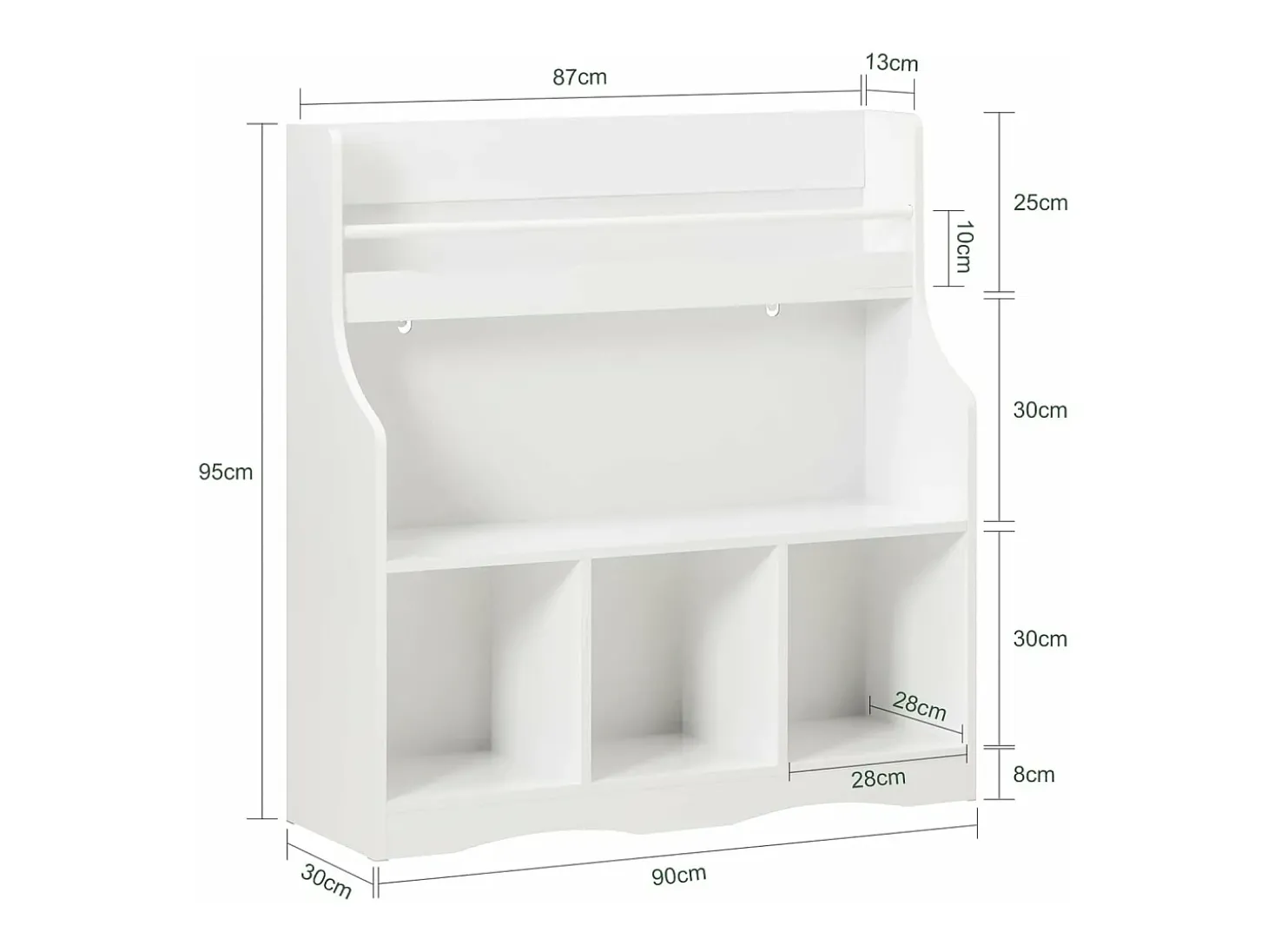 SoBuy armário de criança, armário de livros infantis, armário infantil KMB57-W