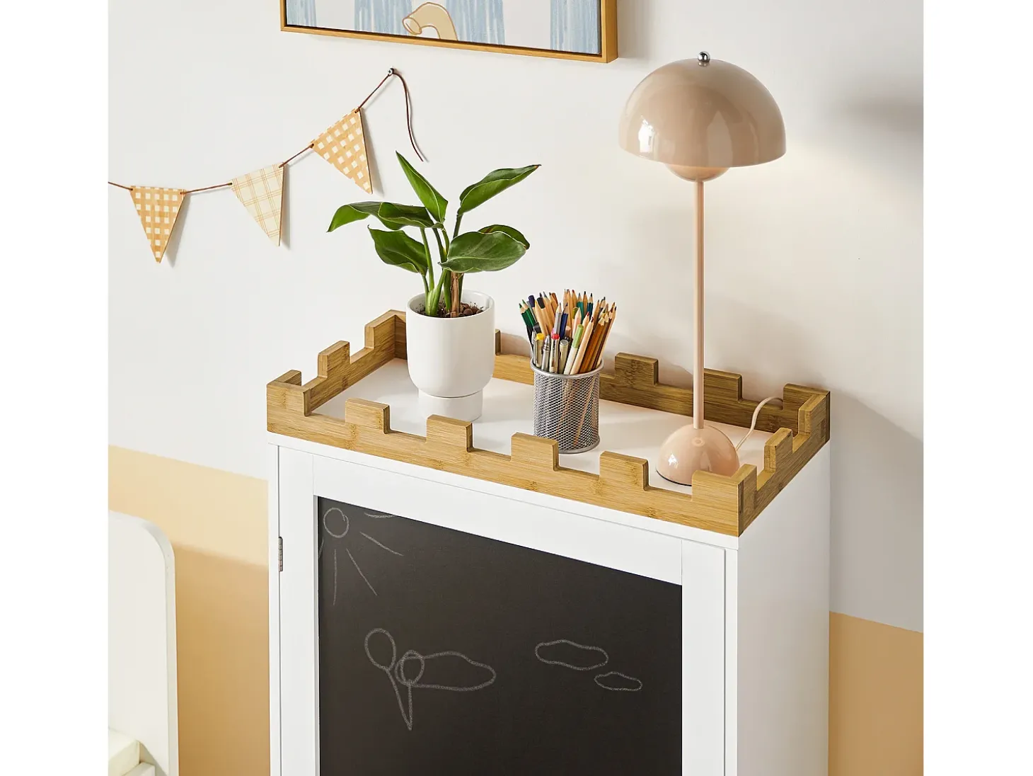 SoBuy armário de criança, armário de livros infantis, armário infantil KMB43-W
