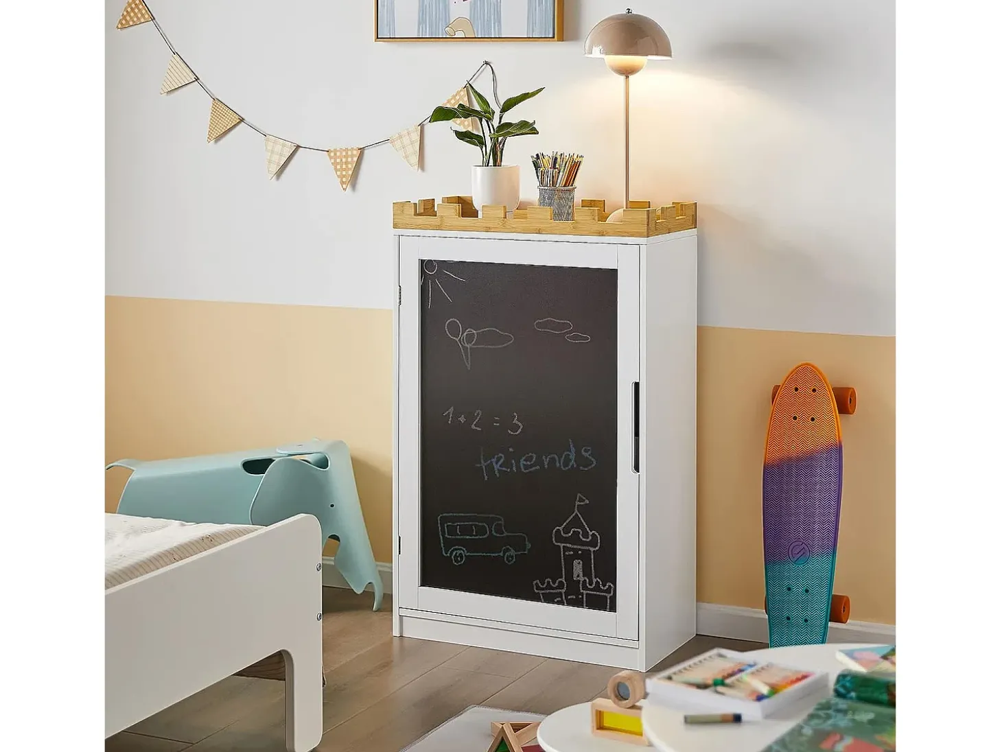 SoBuy armário de criança, armário de livros infantis, armário infantil KMB43-W