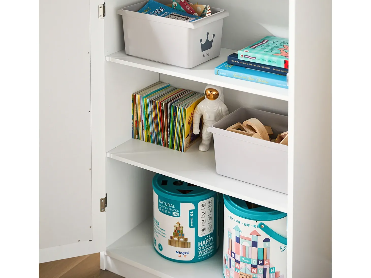 SoBuy armário de criança, armário de livros infantis, armário infantil KMB43-W
