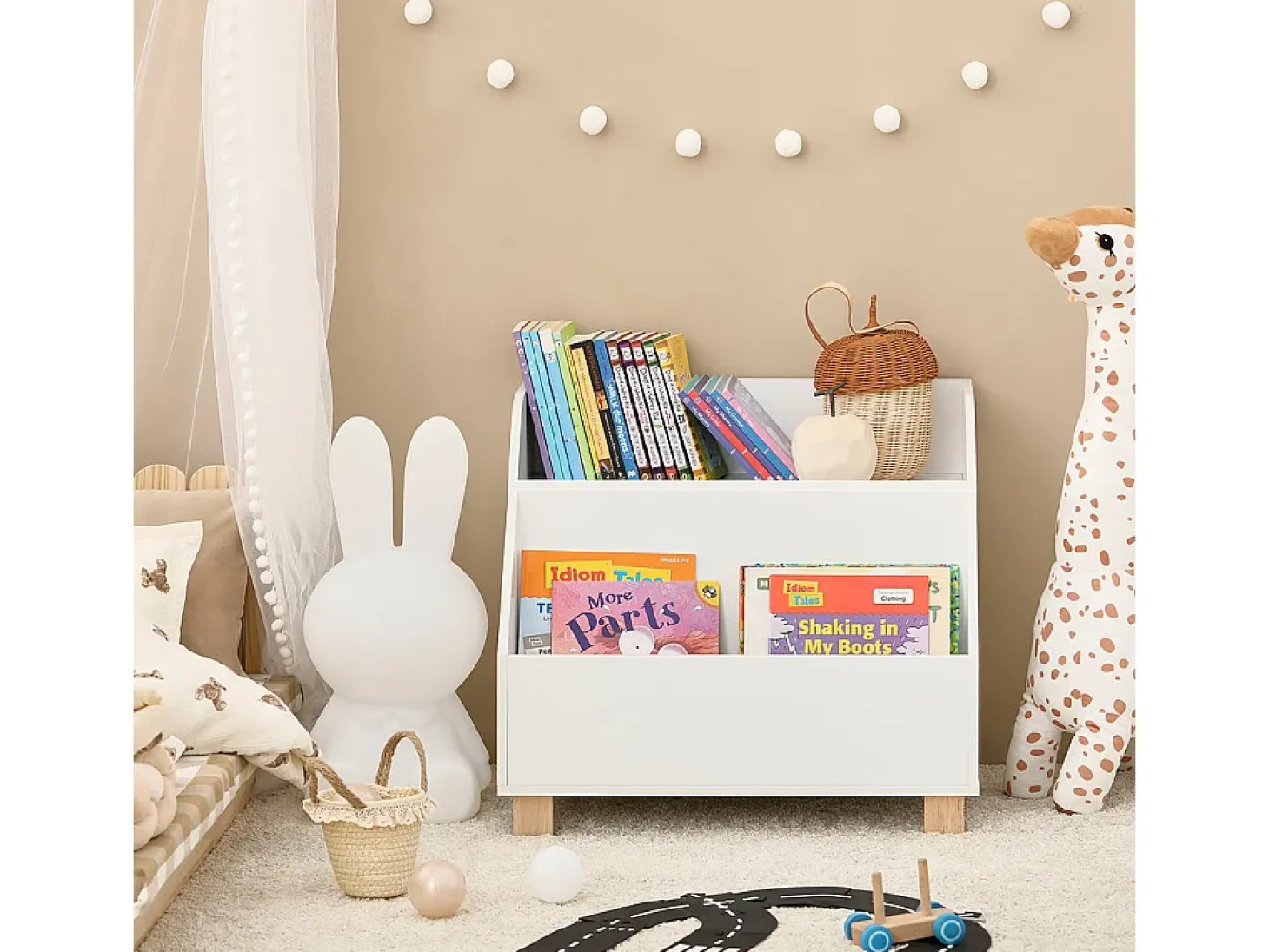 SoBuy armário de criança, armário de livros infantis, armário infantil KMB54-W