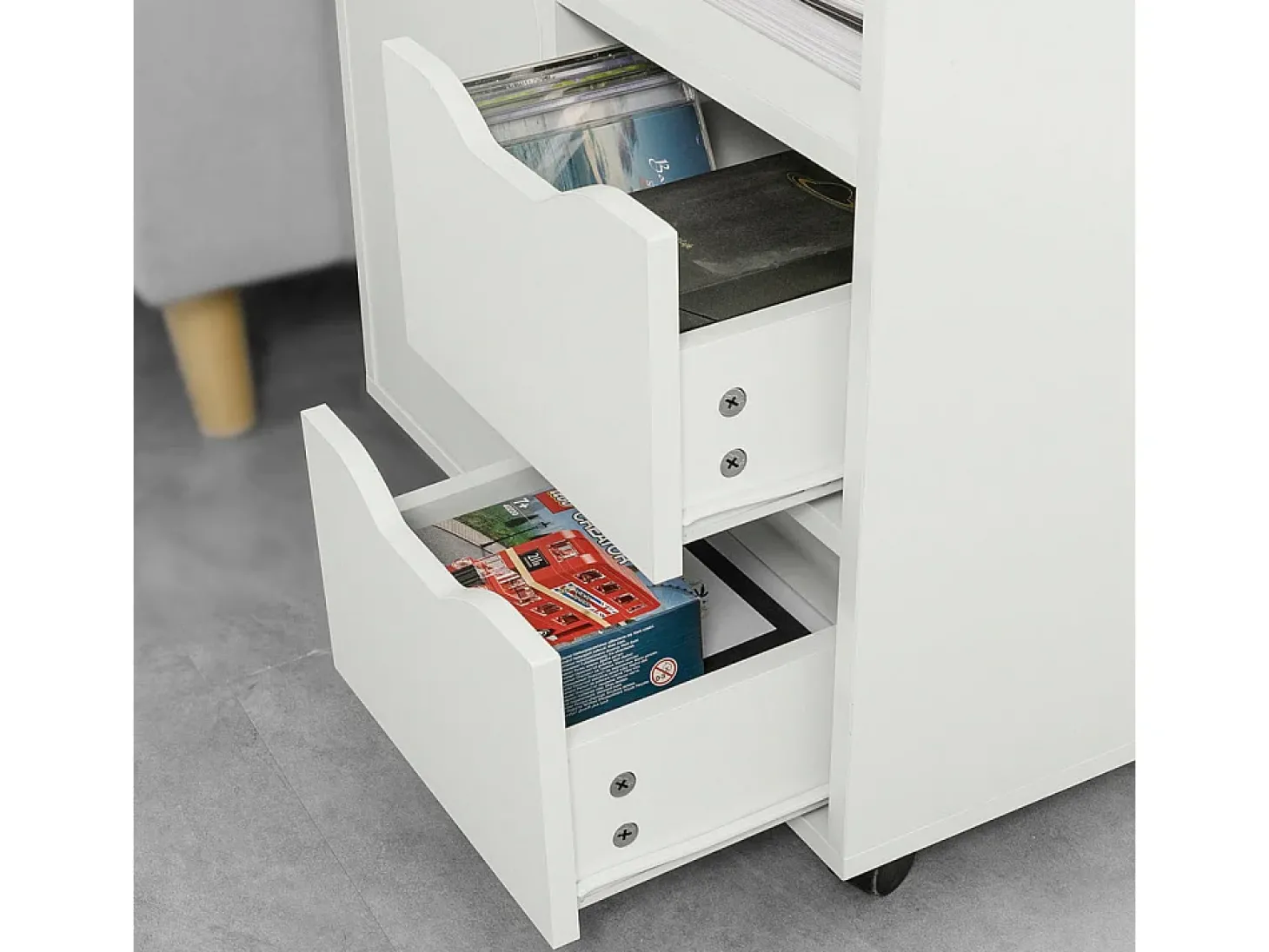 SoBuy armário de impressora, Armário para impressora, carrinho de livros FBT105-W